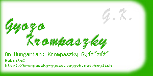 gyozo krompaszky business card